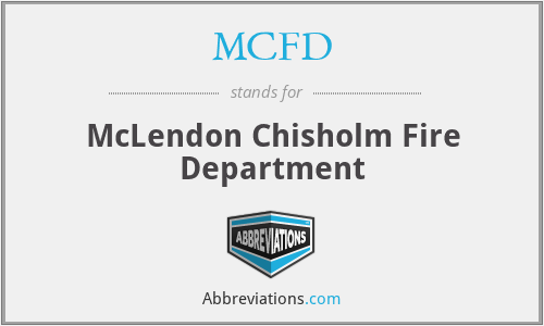 MCFD - McLendon Chisholm Fire Department