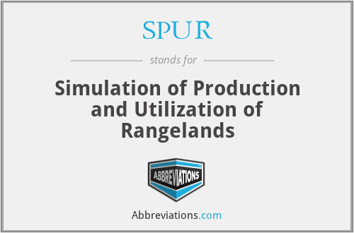 SPUR - Simulation of Production and Utilization of Rangelands