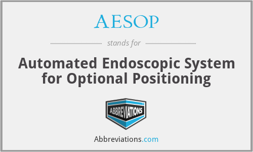 AESOP - Automated Endoscopic System for Optional Positioning