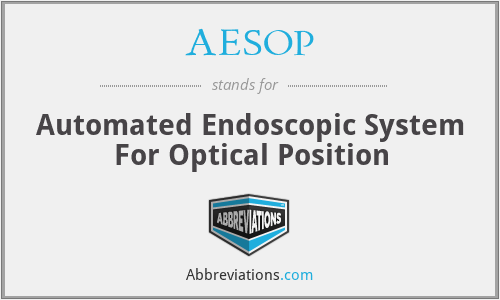 AESOP - Automated Endoscopic System For Optical Position