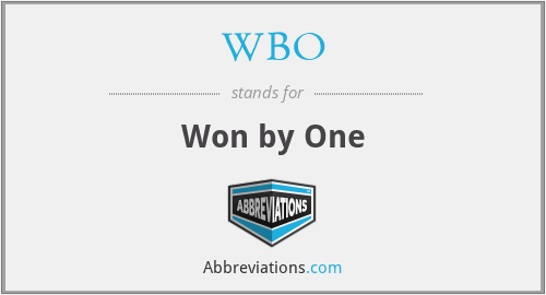 WBO - Won by One