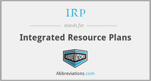 IRP - Integrated Resource Plans