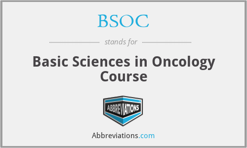 BSOC - Basic Sciences in Oncology Course