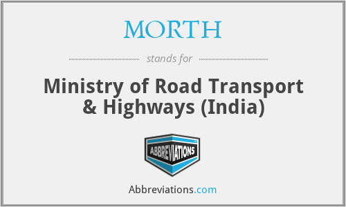 MORTH - Ministry of Road Transport & Highways (India)