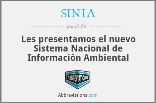 SINIA - Les presentamos el nuevo Sistema Nacional de Información Ambiental