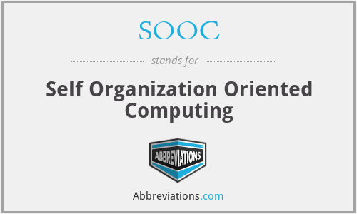 SOOC - Self Organization Oriented Computing