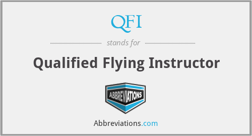 QFI - Qualified Flying Instructor