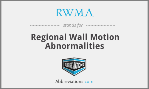 RWMA - Regional Wall Motion Abnormalities