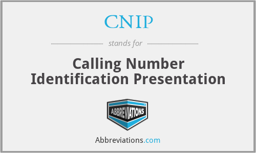 CNIP - Calling Number Identification Presentation