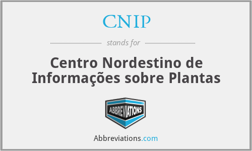 CNIP - Centro Nordestino de Informações sobre Plantas