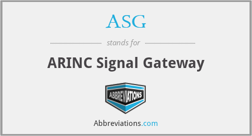 ASG - ARINC Signal Gateway