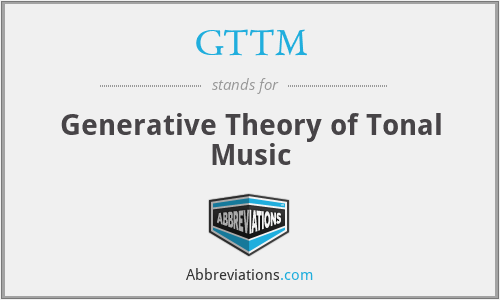 GTTM - Generative Theory of Tonal Music