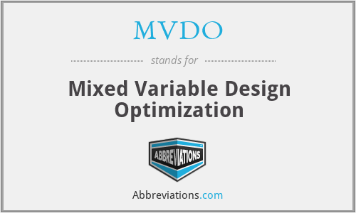 MVDO - Mixed Variable Design Optimization