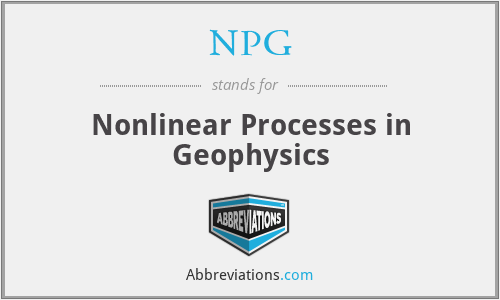 NPG - Nonlinear Processes in Geophysics