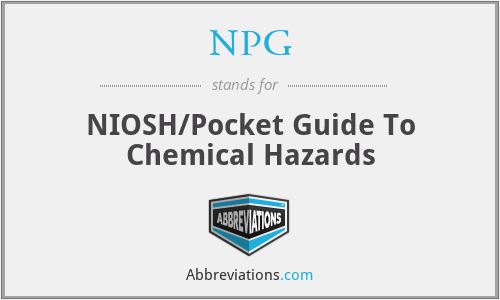 NPG - NIOSH/Pocket Guide To Chemical Hazards
