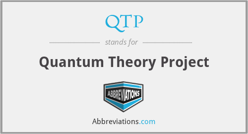 QTP - Quantum Theory Project