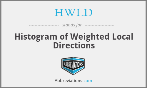 HWLD - Histogram of Weighted Local Directions