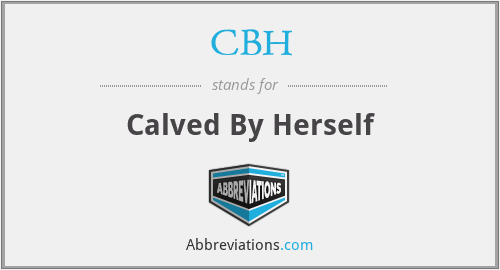 CBH - Calved By Herself