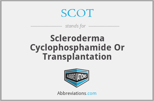 SCOT - Scleroderma Cyclophosphamide Or Transplantation