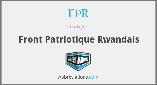 FPR - Front Patriotique Rwandais