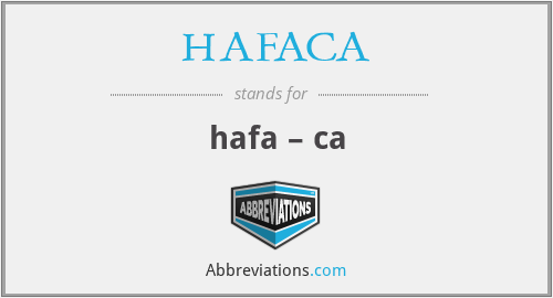 HAFACA - hafa – ca