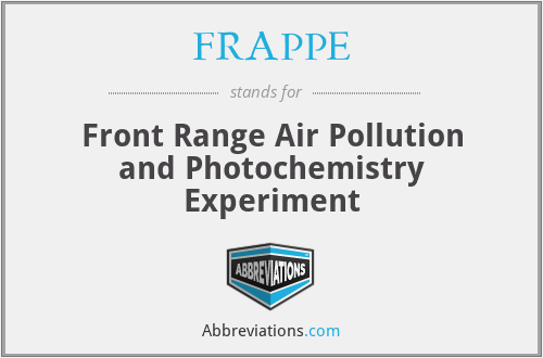 FRAPPE - Front Range Air Pollution and Photochemistry Experiment