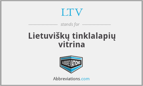 LTV - Lietuviškų tinklalapių vitrina