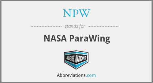 NPW - NASA ParaWing