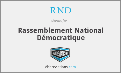 RND - Rassemblement National Démocratique