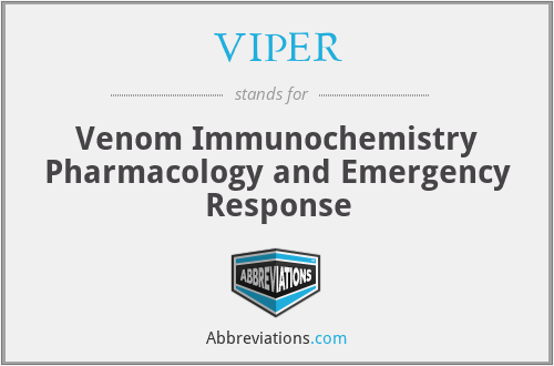 VIPER - Venom Immunochemistry Pharmacology and Emergency Response