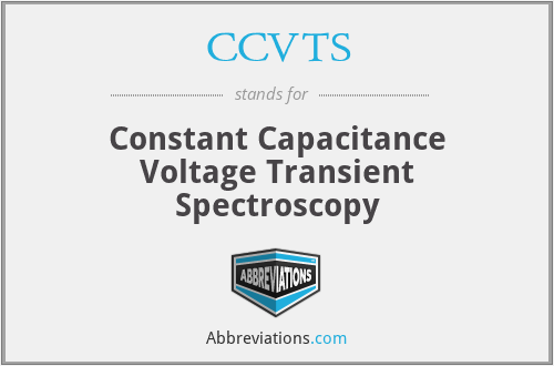 CCVTS - Constant Capacitance Voltage Transient Spectroscopy