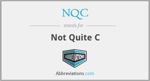 NQC - Not Quite C