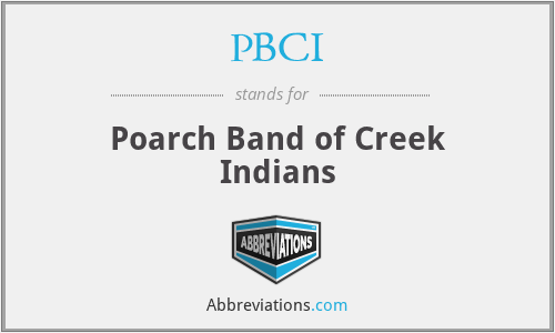 PBCI - Poarch Band of Creek Indians
