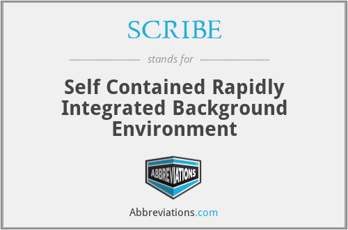 SCRIBE - Self Contained Rapidly Integrated Background Environment