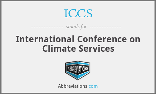 ICCS - International Conference on Climate Services