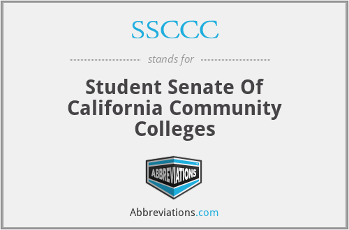 SSCCC - Student Senate Of California Community Colleges