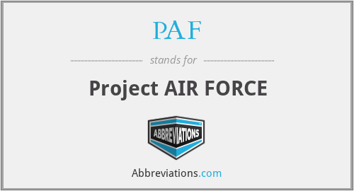 PAF - Project AIR FORCE