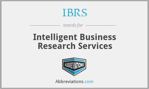 IBRS - Intelligent Business Research Services