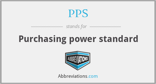 PPS - Purchasing power standard