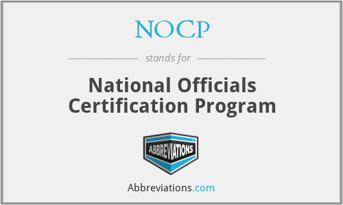 NOCP - National Officials Certification Program