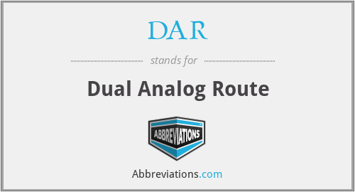 DAR - Dual Analog Route