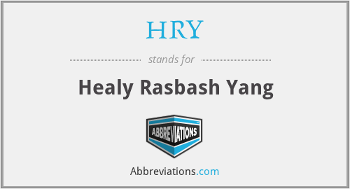 HRY - Healy Rasbash Yang