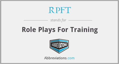 RPFT - Role Plays For Training
