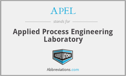 APEL - Applied Process Engineering Laboratory