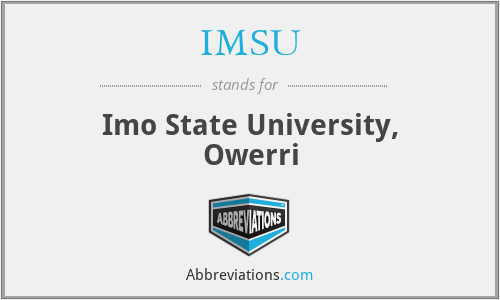 IMSU - Imo State University, Owerri