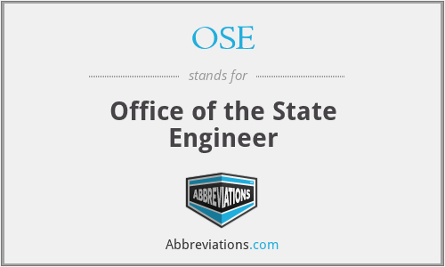 OSE - Office of the State Engineer