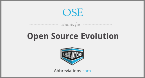 OSE - Open Source Evolution
