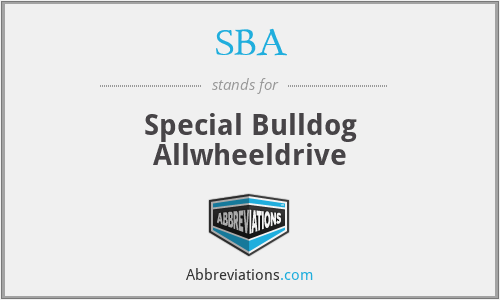 SBA - Special Bulldog Allwheeldrive
