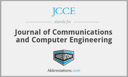JCCE - Journal of Communications and Computer Engineering