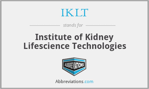 IKLT - Institute of Kidney Lifescience Technologies